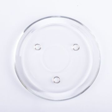 Support pour bougie rond VINCENTIA en verre, transparent, Ø14cm