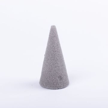 Mousse florale cône ZOILA pour fleurs artificielles, gris, 10cm, Ø5cm