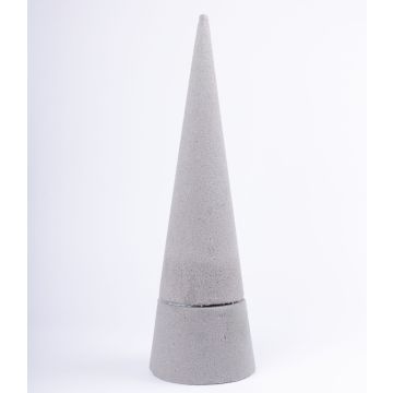 Mousse florale cône ZOILA pour fleurs artificielles, gris, 50cm, Ø16cm