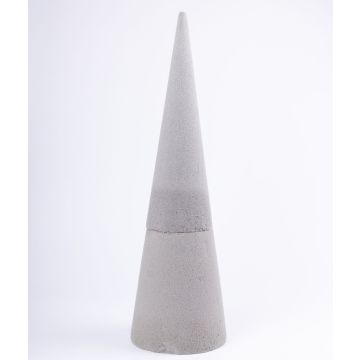 Mousse florale cône ZOILA pour fleurs artificielles, gris, 60cm, Ø19cm