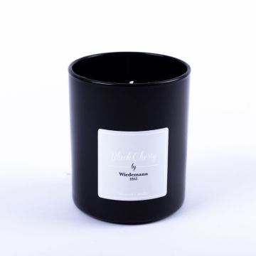 Bougie parfumée MIREYA dans un verre, Black Cherry, noir, 9,3cm, Ø7,9cm, 35h