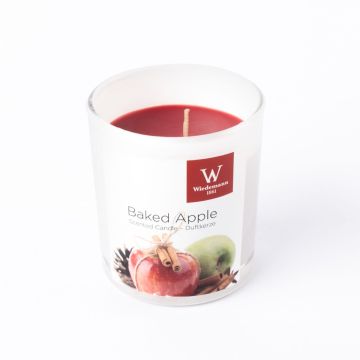 Bougie parfumée ASTRID dans un verre, Baked Apple, rouge foncé, 7,9cm, Ø7,1cm, 28h