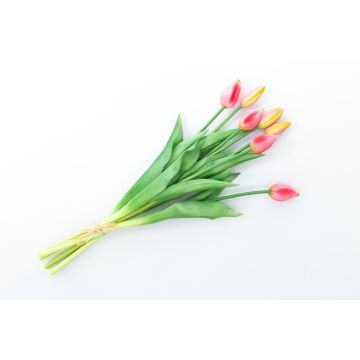 Bouquet artificiel de tulipes LONA, rose-vert, 45cm, Ø20cm