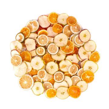 Pot pourri de fruits séchés LIFTANA, orange, pomme, citron vert, multicolore, Ø4-6cm, 250g