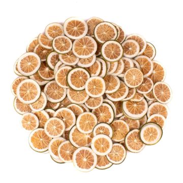 Fruits secs décoratifs Tranches de citron JORKER, vert, Ø4-6cm, 250g