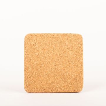 Dessous de plat carré en liège aggloméré MANARA, naturel, 17,5x17,5x1,5cm