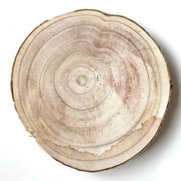 Rondelle d'arbre en paulownia JESSALYN, naturel, Ø44-46cm